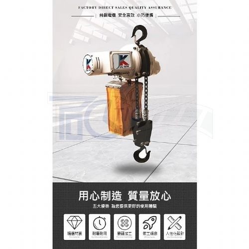 TIG 啟思工業 :鏈條吊車/500 1000kg吊車/模具吊車/小金剛/ 吊車/電動吊車/單相220V 110V 電壓