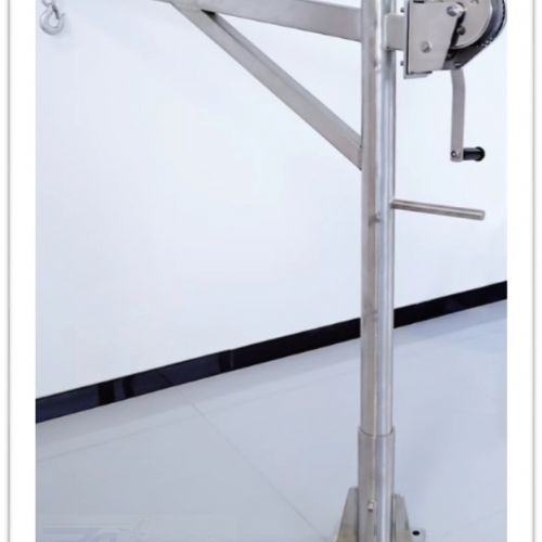 TIG啟思工業 不銹鋼吊架 汙水處理吊架 捲揚機吊架 潛水絞拌機 不銹鋼捲揚機 汙水處理廠 手搖捲揚機