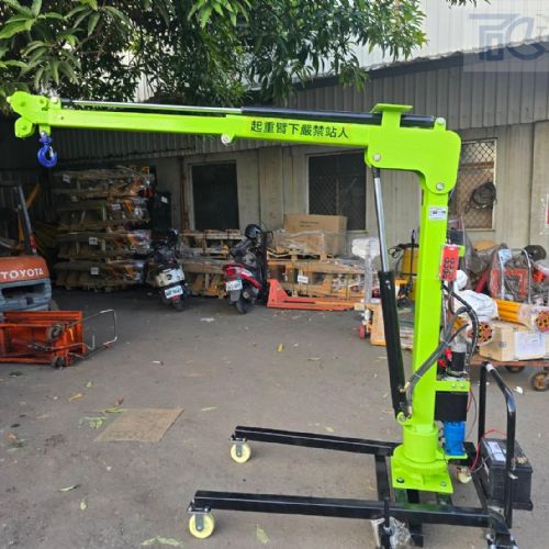 【TIG 啟思工業】:500KG手推式電動吊架/電動旋臂/車用吊架/附無線遙控/移動小吊機/吊架/車用吊架