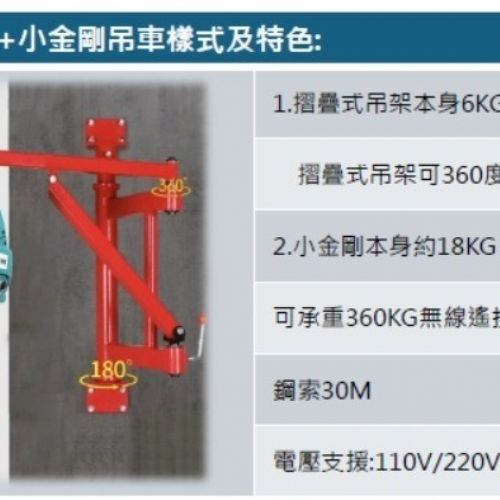 【TIG 啟思工業 吊車 小金鋼 小金剛180kg 250kg 500kg/輕型捲揚機/絞盤/捲揚機/