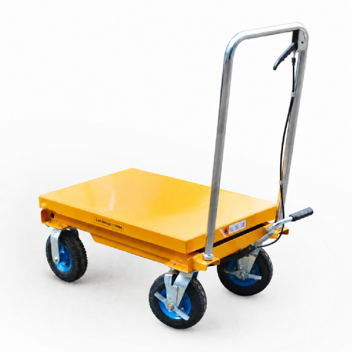 TIG啟思工業 150KG-1000KG 升降台車 油壓升降平台 升降台車(充氣輪款)
