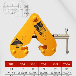 TIG啟思工業 鋼軌夾鉗 工字鐵鋼夾 鋼軌夾持器 軌道夾持器 鋼軌夾鉗夾具 /使用於 鏈條吊車 手拉吊車 小金鋼