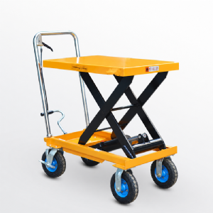 TIG啟思工業 150KG-1000KG 升降台車 油壓升降平台 升降台車(充氣輪款)