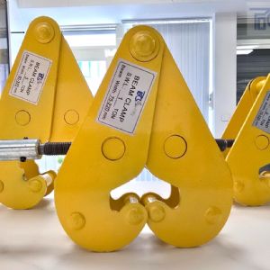 TIG啟思工業 鋼軌夾 工字鐵夾 安全母索 鋼軌夾鉗 鋼結構安全夾 C型夾/使用於 鏈條吊車 手拉吊車 小金鋼