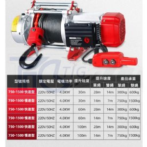 TIG 啟思工業 起重系列: 捲揚機 絞盤 電動捲揚機 拉線機 另售:小金剛 升降台車/拖板車/吊車/鋼索式220V