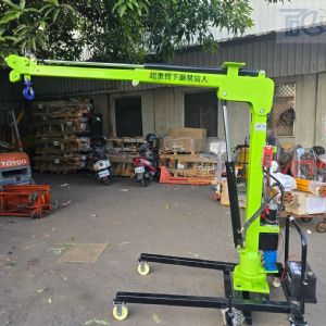 【TIG 啟思工業】:500KG手推式電動吊架/電動旋臂/車用吊架/附無線遙控/移動小吊機/吊架/車用吊架